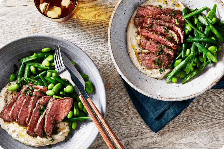 Scotch Fillet with White Bean Puree